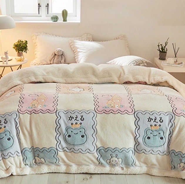 雪花絨羊羔被套